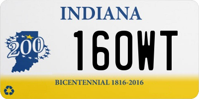 IN license plate 160WT