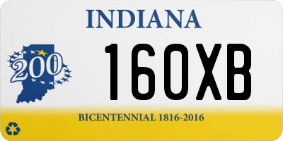 IN license plate 160XB
