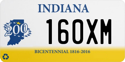 IN license plate 160XM