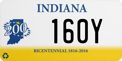 IN license plate 160Y