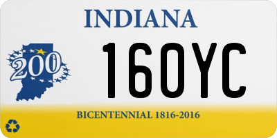 IN license plate 160YC