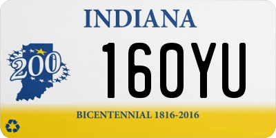 IN license plate 160YU