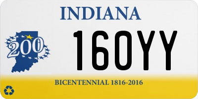 IN license plate 160YY