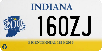 IN license plate 160ZJ