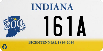 IN license plate 161A