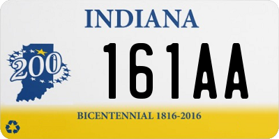 IN license plate 161AA