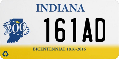 IN license plate 161AD