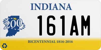 IN license plate 161AM