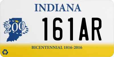 IN license plate 161AR