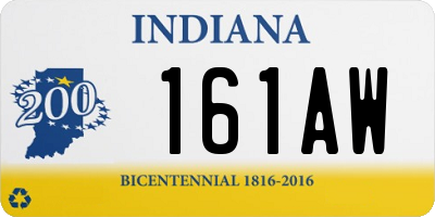 IN license plate 161AW