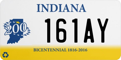IN license plate 161AY