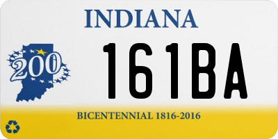 IN license plate 161BA