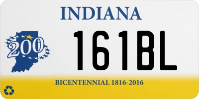 IN license plate 161BL