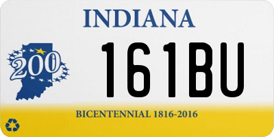 IN license plate 161BU