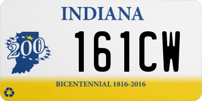 IN license plate 161CW