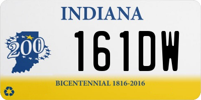 IN license plate 161DW
