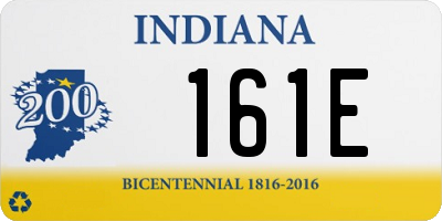 IN license plate 161E