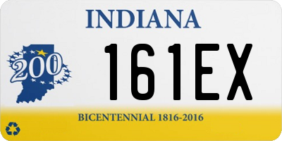 IN license plate 161EX
