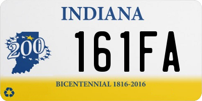 IN license plate 161FA