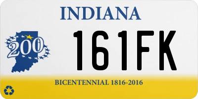 IN license plate 161FK