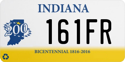 IN license plate 161FR