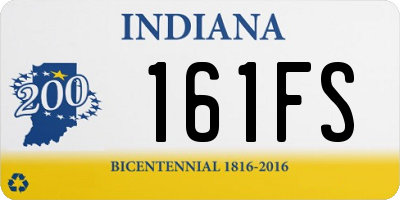 IN license plate 161FS
