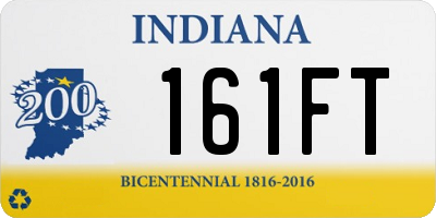 IN license plate 161FT