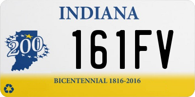 IN license plate 161FV