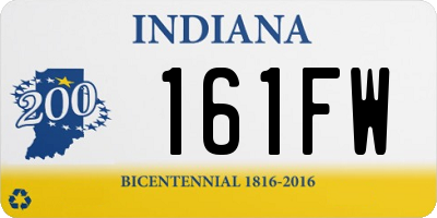IN license plate 161FW