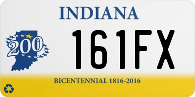 IN license plate 161FX