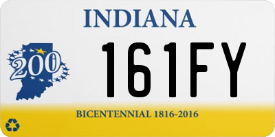 IN license plate 161FY