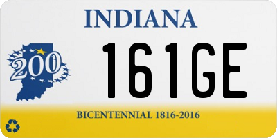 IN license plate 161GE