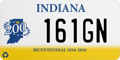 IN license plate 161GN