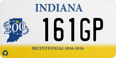 IN license plate 161GP