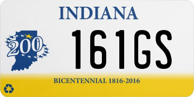 IN license plate 161GS