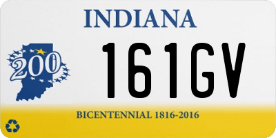 IN license plate 161GV