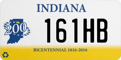 IN license plate 161HB