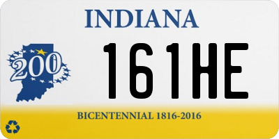 IN license plate 161HE