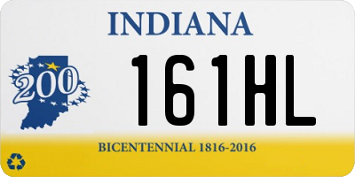 IN license plate 161HL
