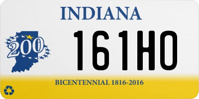 IN license plate 161HO