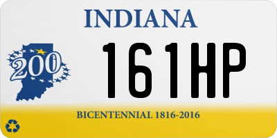 IN license plate 161HP