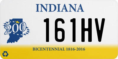 IN license plate 161HV