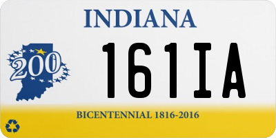 IN license plate 161IA