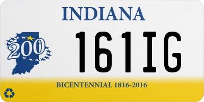 IN license plate 161IG
