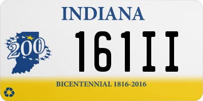 IN license plate 161II