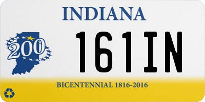 IN license plate 161IN