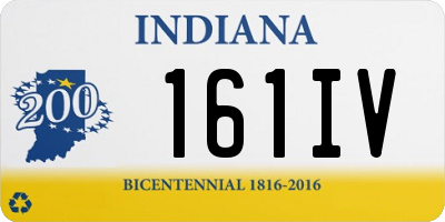IN license plate 161IV