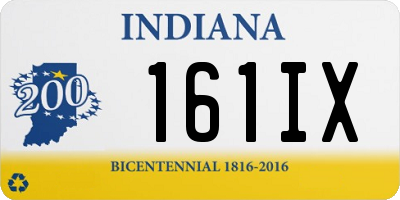 IN license plate 161IX