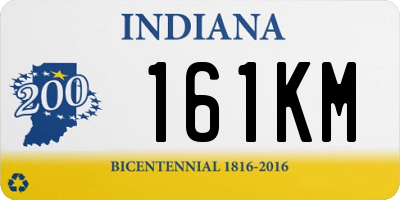 IN license plate 161KM