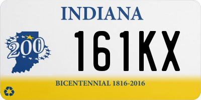 IN license plate 161KX